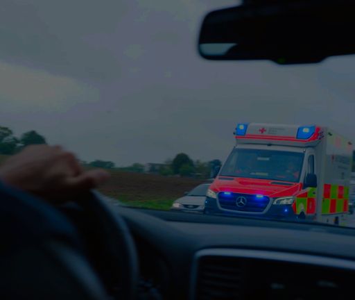 Rettungswagen von vorn